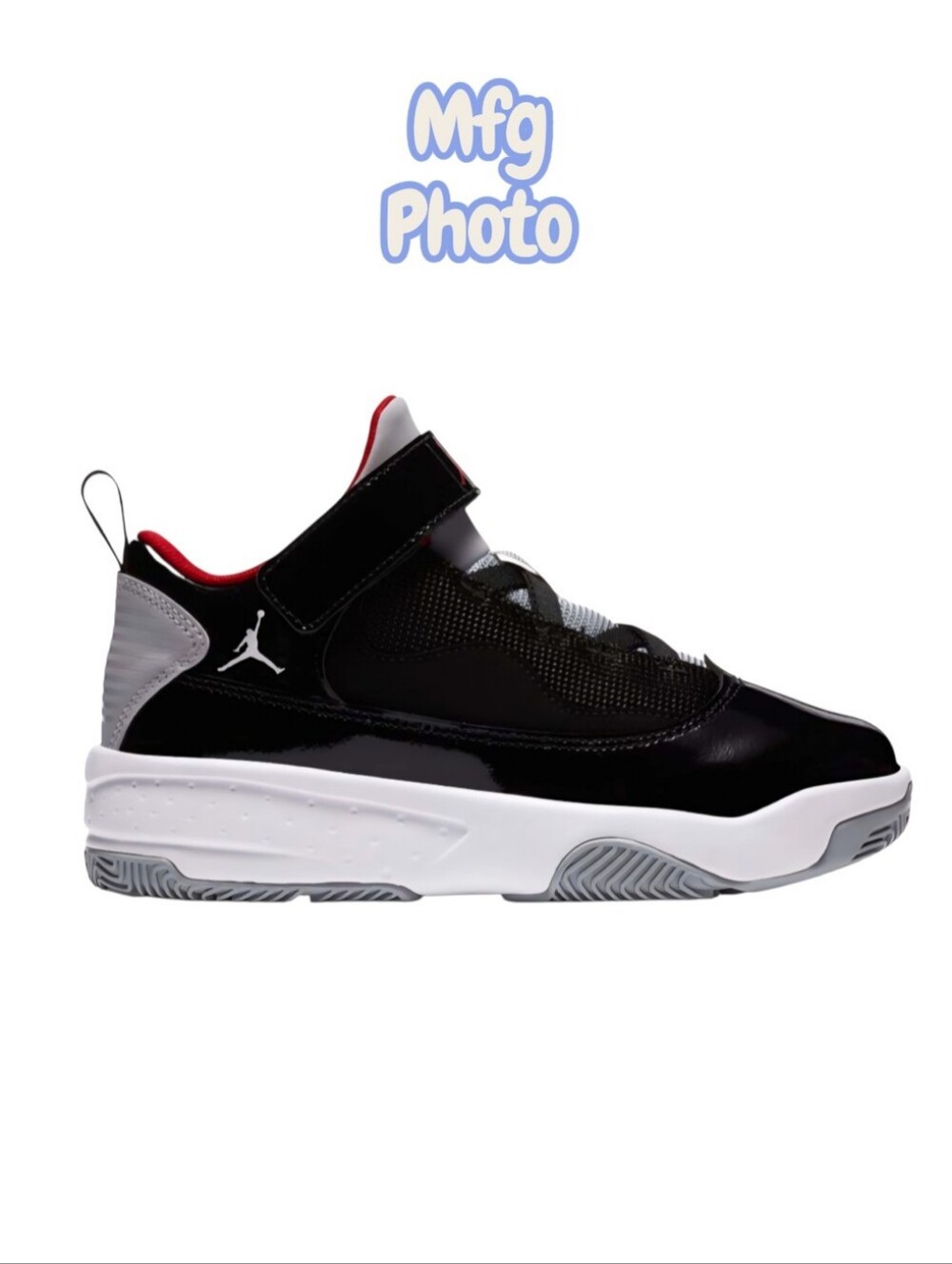 Nike Air Jordan Max Aura 2 TD 'Black Cement', Boys 9C